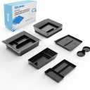 Center Console Organizer Tray for Tesla Model Y Juniper Accessories 2025 2026 [Premium PC + Silent Silicone Liner] Armrest Bottom Liners Wireless Charging Pad Cup Holder for Tesla Model Y Accessories