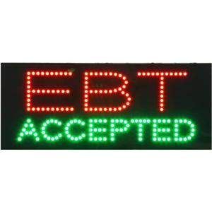 LED EBT Sign for Business. (HSE0317), 27" x 11"