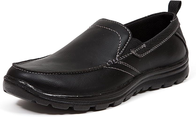 Deer Stags mens Everest2 Updated Memory Foam Dress Comfort Casual Slip-on Loafer, Black, 12 Wide US