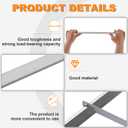 Epakh 36 Pcs Metal File Cabinet Rails Set Include 12 Cabinet Divider Rails 24 Hanging File Rail Clips for Hanging Folder Frame Bars Office Storage, Drawer Thickness Less Than 1/8 Inch(Aluminum)