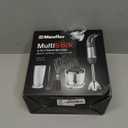 Mueller Multistick 4-in-1 Immersion Blender Handheld, 12 Speed Hand Mixer - Turbo Boost, Heaviest Duty Copper Motor, Titanium Blades Hand Blender, Milk Frother Wand, Whisk, Beaker, Chopper, Grey