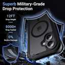 Magnetic for iPhone 17 Case,[Screen Protector] [Compatible with MagSafe][Military Grade Drop Protection][Heavy Duty Protection][Shockproof] 2-Layer Durable Bumper Phone Case 6.3"-Black