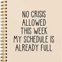 OXW Funny Office Gifts Notebook Journal, Gag Fun Gifts for Boss Coworker Colleague Adults Employee Friends Women Men, Snarky Gift, Weird Gifts, Beige Notebook(5.5'' X 8.3'') (Beige No Crisis Allowed This Week)