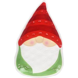 Young's Inc. Spoon Rest for Stove Top and Kitchen Counter - Ceramic Spoon Holder - Durable and Easy-to-Clean - Can Hold Ladles, Spatulas, Tea Bags, and More - Stylish Gnome Design - 9.2x4.53x0.45