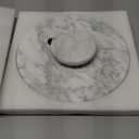 Marble Lazy Susan, 10" Lazy Susan Board with Silent Rotating, Natural Marble Cake Turntable for Countertop Kitchen Turntable Storage, Cupcake, Food, Centerpieces