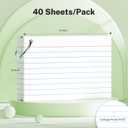 2 x 160 Pcs Colored Index Cards with Ring 4 x 6 Inch Heavyweight Ruled Flash Cards, Flashcards with Ring for School & Office Supplies and Home Organization, Durable Study To Do List Lined Note Cards