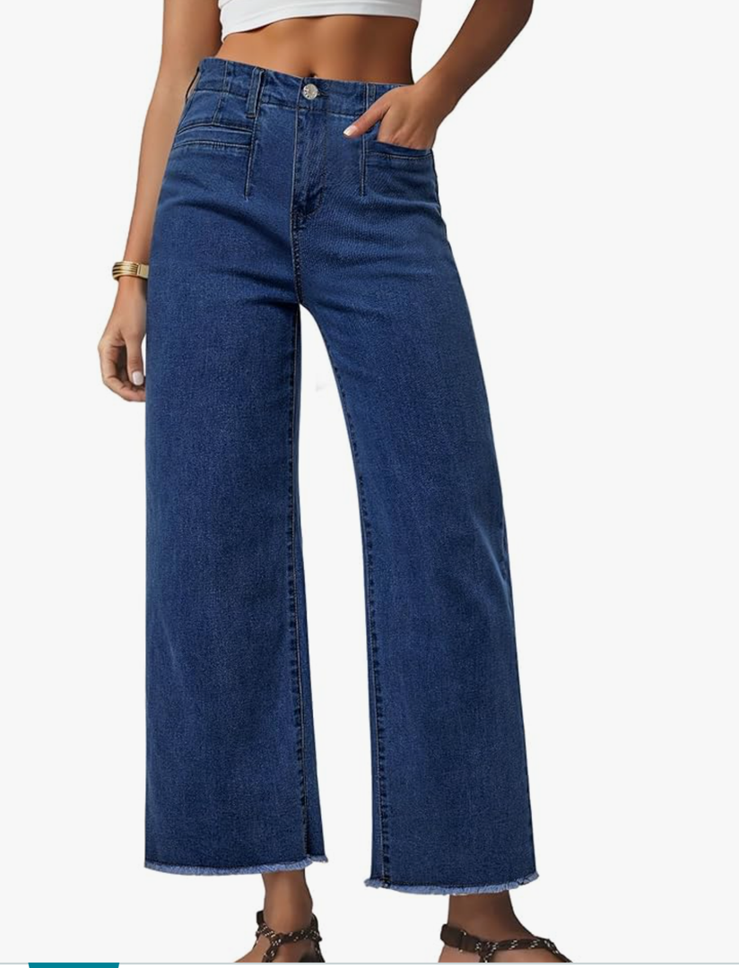 GRAPENT Wide Leg Jeans for Women High Waisted Trendy Jeans Denim Pants Stretchy Baggy with Pockets 16