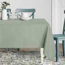 Sancua Rectangle Tablecloth - 60 x 84 Inch - Stain and Wrinkle Resistant Washable Polyester Table Cloth, Decorative Fabric Table Cover for Dining Tables, Buffet Parties and Camping, Sage Green