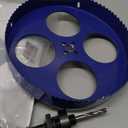 Luomorgo 8 1/4 inch 210mm Hole Saw with Arbor, 1 1/4 inch Cutting Depth HSS Bi-Metal Hole Cutter with Hex Shank Drill Bit Adapter for Wood Cornhole Boards Plastic Drywall Fiberboard (Blue)