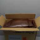 HIGOGOGO Round Stuffed Pouf Ottoman, Pu Leather Poufs with Foam Chunk Filling, Furry and Fluffy Pouf Foot Stool Storage Ottoman, 20 X 15 Floor Poufs Foot Rest for Living Room,Dark Brown