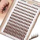 Manga Lash Clusters Brown Eyelash Individuals Anime Spiky Cluster Eyelash Extensions Dark Brown Fairy Lash Extensions Fluffy Wispy DIY Cluster Lashes CC Curve Everyday Cosplay 8-16MM DIY Lash Pack
