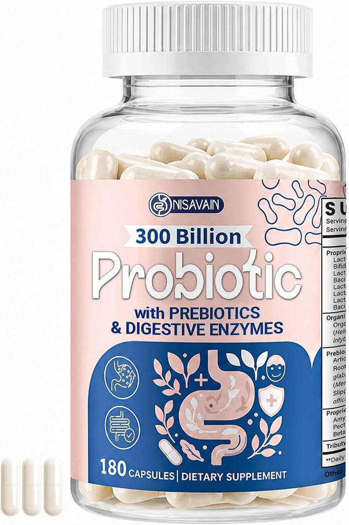 5-in-1 Probiotic Prebiotic Postbiotic, Digestive Enzymes & Herbs, 180 CT