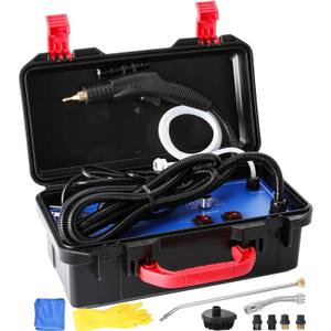 Moongiantgo High Pressure Steam Cleaner, 1700W Power High Temp Portable Handheld Cleaning Machine for Car Detailing, Tankless Heavy Duty for Home Use Kitchen Bathroom Grout Tile