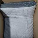 Sunheir Extra Large Orthopedic Dog Bed for Big Dogs - XL Waterproof Dog Bed with Removable Washable Cover & Anti-Slip Bottom, Crate Bed, Deluxe Plush Pet Bed Mat (Grey)