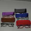 Kerecsen Reading Glasses 5 Pairs Fashion Ladies Readers Spring Hinge with Pattern Print Eyeglasses for Women (Mix Color -8, 1.50)