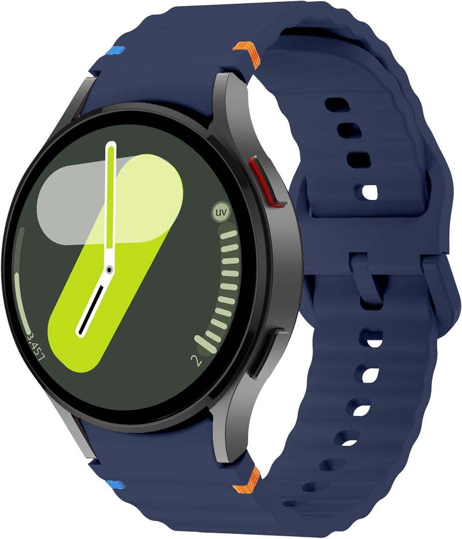 Sport Band Compatible with Samsung Galaxy Watch Ultra 47mm (2024/2025) Silicone Sport Band for Galaxy Watch 8 7 6 5 4 44mm 40mm / 8 Classic 46mm / 6 Classic 47mm 43mm/ 5 Pro 45mm