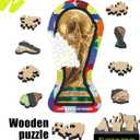 FIFA World Cup 2026 Trophy Wooden Puzzles - 5MM Thick Officially Licensed Poster Puzzles - Premium World Cup 2026 Merchandise, Memorabilia Gift for Football Fan, 200 pcs Jigsaw Puzzle
