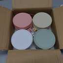 4 Pack Overnight Oats Containers with Lids and Spoons, 16 oz Glass Mason Jars with Airtight Lids, Overnight Oats Jars for Milk, Cereal, Fruit (Light Colors)