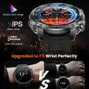Military Smart Watches for Men (Answer/Make Calls), Smart Watch with 100-Days Extra-Long Battery, IP68 Waterproof, Heart Rate/Sleep Monitor 100+ Sport Modes 1.7 Fitness Watch for Android/iPhone