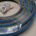 3/4 inch Air Hose 50FT Include 2 Pcs Chicago Connectors, Industrial Compressor Air Hose 100% Rubber, 300 PSI, 50F to 190F Degrees High Strength Polyester Braided Replacement Air Line Kit