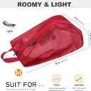 Travel Shoe Bags, Water Resistant TPU Mesh, Sturdy YKK Zipper, Shoes Storage Bag, Shoes Packing Organizer, Unisex Shoe Pouch for Travel or Home Storage