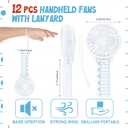 12 Pcs Back to School Small Personal Portable Fans | Mini Handheld Fan Bulk Cute Fans Favor for School Party Gift Outdoor Sport Cooling Supplies (Notebook)
