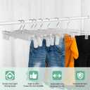 10 Pack Skirt Hangers，Pants Hangers with Clips，360 ° Swivel Hooks Space Saving Hangersfor Pants, Skirts, Clothes, Jeans，Translucent