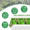 2Pcs Ben-10 Tablecloth Disposable Tablecover Birthday Party Supplies and Decorations for Kid Boy Baby Shower Rectangle Tables 70"X42",plates and napkins