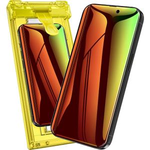 Fotbor Compatible with iPhone 17 Pro Max Privacy Screen Protector, 2 Pack Colorful Gradient Anti-Spy Anti-Blue Light 7H Hardness Private Film [Auto-Alignment Tray], No Peeling Shatterproof Bubble Free