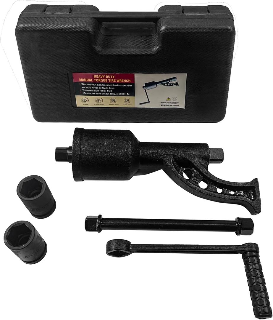 Doppy 1:78 Torque Multiplier Wrench, 5800 NM Lug Nut Wrench Torque Wrench Set Lugnut Remover with Shell Labor Saving Wrench Tool for Truck Trailer RV Duty Torque Multiplier Tool