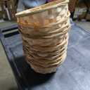 TOPZEA 10 Pack Round Gift Baskets, 8 Inch Natural Bamboo Woven Fruit Basket, Small Wicker Bread Roll Serving Basket, Food Storage Bin Handmade Baskets for Kitchen Restaurant Centerpiece Christmas