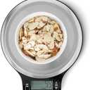 Amazon Basics Digital Kitchen Scale with LCD Display, Batteries Included, Weighs up to 11 Pounds, Black and Stainless Steel
