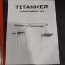 Titanker Folding Camping Table 3ft, Large Camp Table Portable with Extra Side Racks & Storage Net, Folding Picnic Table, Outdoor Patio Table, RV/Car Camping Essentials, Aluminum, Silver