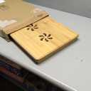 Adjustable Bamboo Laptop Desk with Tilting Top and Drawer