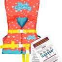 Dark Lightning USCG Approved Infant Life Jacket 0-30 lbs, Swim Vest for Baby/Toddlers 1-3 Year Old 20-30 lbs,Toddler Floaties for Pool Swimming, Boating, Beach, Puddle
