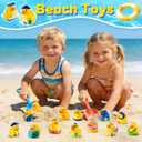 24 Pcs Summer Rubber Ducks with a Bag, Ducks for Jeeps, Assorted Beach Toys for Duckies Games, Summer Prizes Holiday Party Favors, Bath Cruise Toys, Water Pool Toys for Baby Toddler Kids