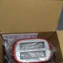 Roter Mond 2 Slice Toaster Retro Stainless Steel with Bagel, Cancel, and Defrost Functions, 6 Bread Shade Settings, Extra Wide Slots and Removable Crumb Tray, Red