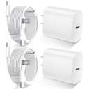 Phone Chargers iPhone Fast Charging,10 Ft Long USB C to USB C Cable Fast Charging Cord Type C Charger USBC Fast Charger Block for iPhone 17/Pro/Pro Max/17 Air/16/16 Pro/16 ProMax/15/Pro/ProMax,White