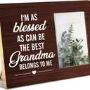 Grandma Gifts From Granddaughter Grandson Grandkids, Rustic Best Grandma Wood Picture Frame Gift, Grandmother Gifts for Birthady Christmas Mother's Day, Display Photo 4 x 6 Inch