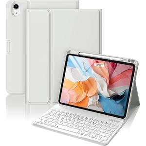 Wenlaty Keyboard Case for iPad Air 11-inch Case with Keyboard (M3/M2, 2025/2024) & Air 5th/4th Generation 10.9'' - Detachable Wireless, Thin & Light Cover with Pencil Holder for iPad Air 11-inch, Grey