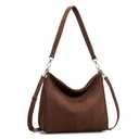 befen Leather Suede Bag Hobo Bags Purses for Women, Women's Shoulder bag Handbags Crossbody Bag with 2 Shoulder Straps Suede Hobo Coffee