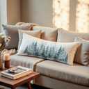 Winter Forest Body Pillow Cover 20x54,Christmas Body Pillow Case,Christmas Pillowcase,Winter Pillows Covers,Winter Gifts for Women,Watercolour Xmas Tree Forest Green Long Pillow Case (Color06)