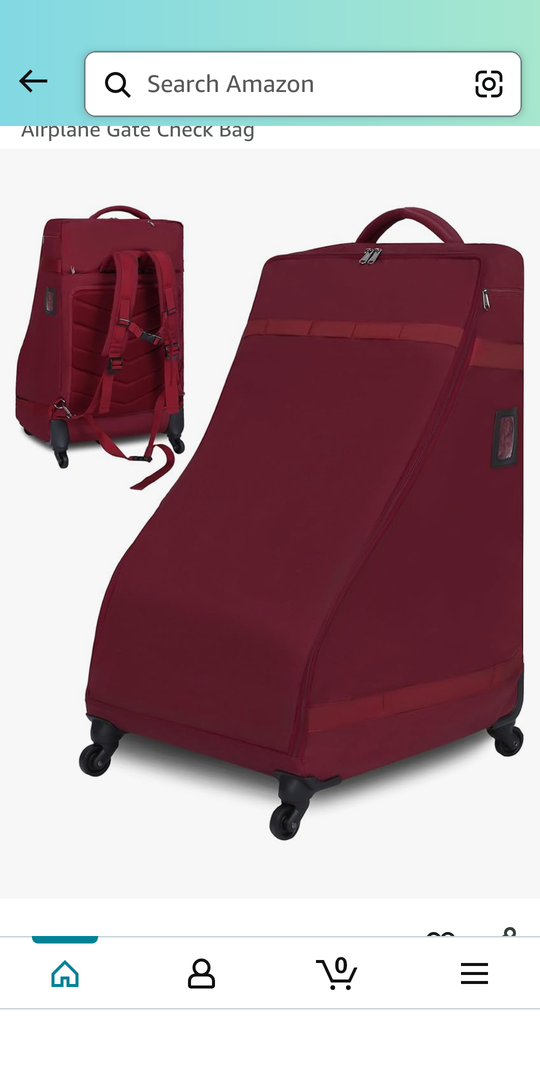 Car Seat Bag Backpack with Wheels for Air Travel Extra Large Padded Carseat Cover Carrier for Airplane Gate Check Bag