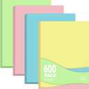 Colored Copy Paper 8.5x11 Inches, 600-Sheets Letter Size Pastel Colored Paper Assorted Colors Printer Paper for Printing, Arts & Crafts, School Projects and Office Use