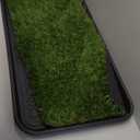 Ottomanson Artificial Grass Puppy Potty Training Pad with Tray, 15" x 30" Reusable Pee Pad for Small Pets and Dogs