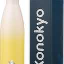 Konokyo Insulated Water Bottles,17 oz Double Wall Stainless Steel Vacumm Metal Flask for Sports Travel,Lemon