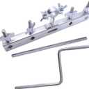 Jiayouy Cowbell Holder Percussion Mount-All Percussion Bracket with Straight Rod Z Shape Mount Arm, 4 Position Mounted Cowbell Mounting Bracket for Jam Blocks Tambourine Percussion Rack Stand