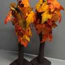Thanksgiving Decorations-2 Pack 24 Inch Prelit Fall Lighted Maple Tree 48 LED Timer Table Lights, Acorn Pumpkin Lights Battery Operated for Wedding Party Gifts Autumn Harvest Home Decor Indoor Outdoor