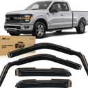 Nilight In-Channel Window Deflectors for Ford F150 Super Cab 20212026 & Ford Super Duty Super Cab 20232026, Reduce Wind Noise, Rain Guards for Daily Driving, Towing & Work Trucks, Smoke Tinted, 4PCS