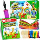 Learn & Climb DIY Balloon Animal Kit for Beginners. Fun Twisting & Modeling Activity for Party. Makes 30+ Sculptures, Pump and Manual Included. Gift for, Teens Boys and Girls. 120 Pieces